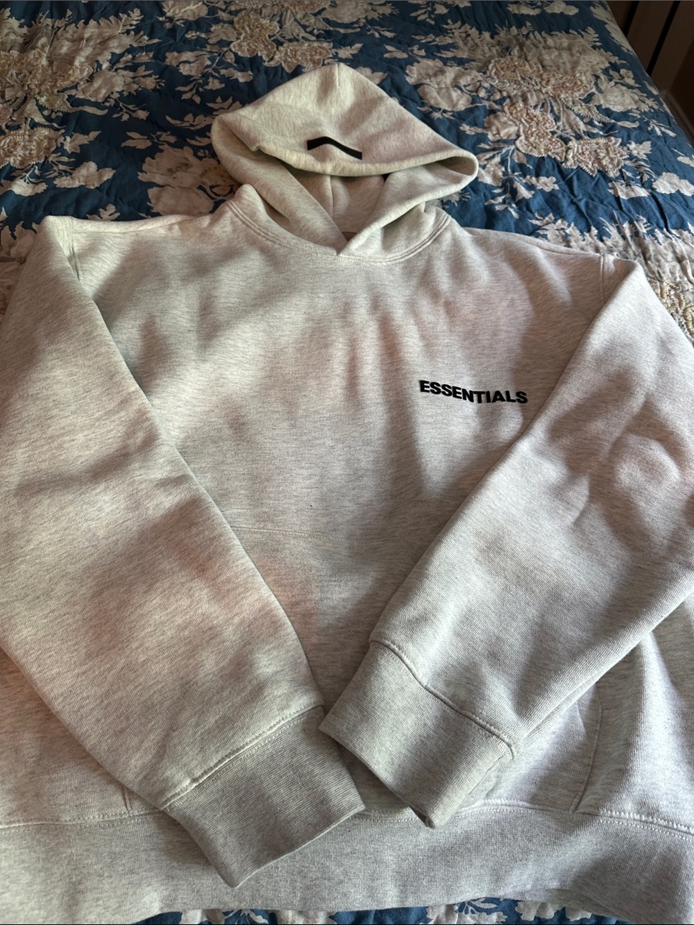Essentials Light Gray Logo Hoodie
